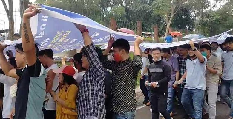 Arunachal Offspring Issue: AAPSU rally at Itanagar, Dharna in dist HQ