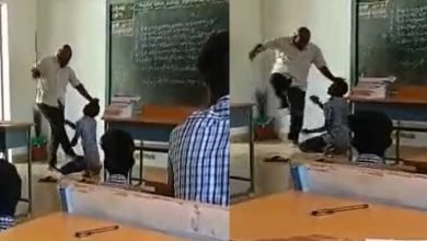 TN teacher beating students inside classroom, Video goes Viral, Teacher Booked Under SC/ST Act