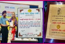 Arunachal: Dr. Tumbom Riba Jomoh Receives 'Nyaymurti Shyamcharan Metra National Award'