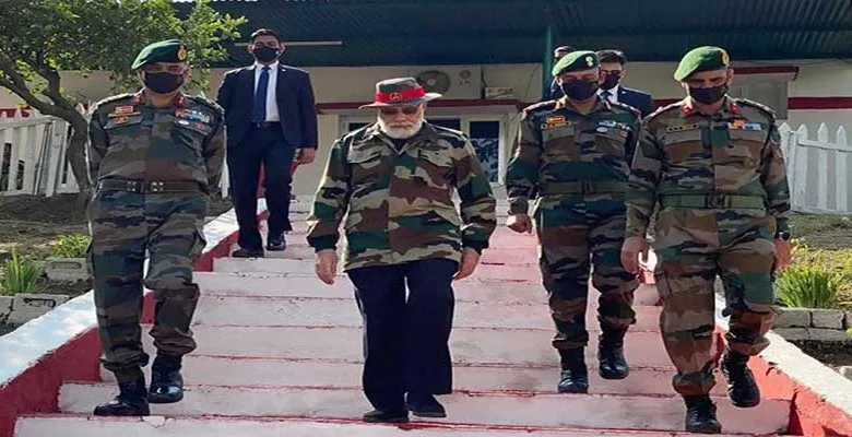 PM Modi At Army Post In J&K's Nowshera Sector On Diwali