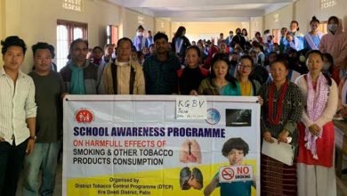 Arunachal: Nine schools in Kra Daadi dist declared as 'Tobacco Free Campus'