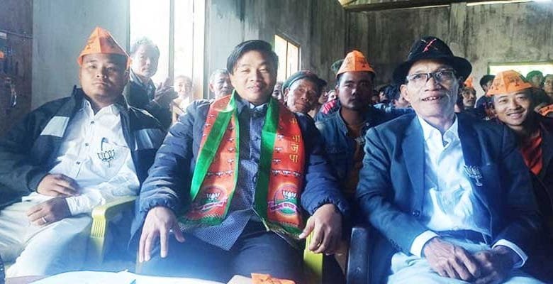 Mass joining of Mr: Wangshu wangsu 2019 JD(S) MLA Candidate along with 150 members of chatting village join the india largest political party BJP