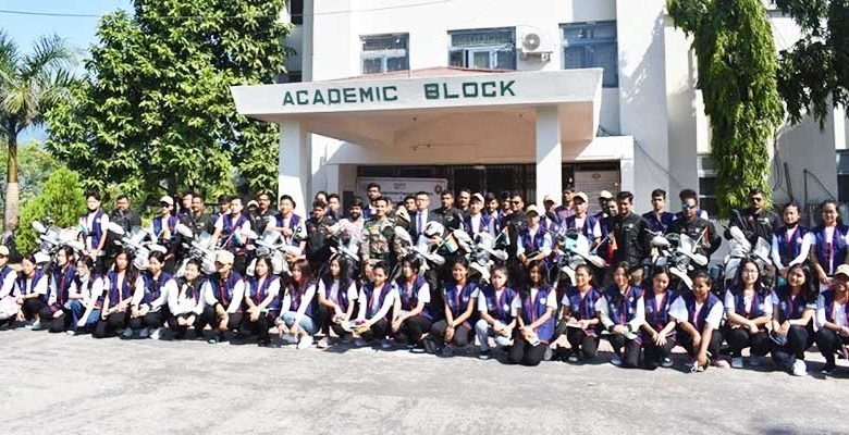India @ 75 BRO motorcycle expedition riders interacted with NSS students CHF, Pasighat