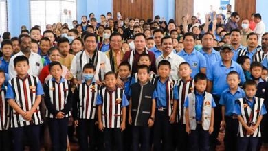 Arunachal CM elebrates Children's day with students of VKV Seijosa in Pakke Kessang 
