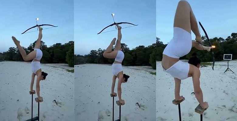 VIRAL VIDEO of a  girl hit a wonderful target with her feet,  post shared by Harsh Goenka, you too will be surprised after watching this viral video.