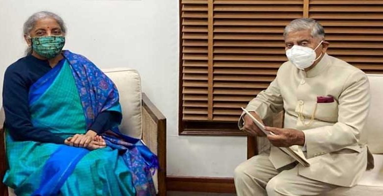 Arunachal Governor BD Mishra meets FM Nirmala Sitharaman