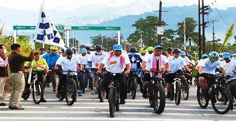 Arunachal: IT dept NER orgiansed Cyclothon to celebrate Azadi Ka Amrit Mahotsav