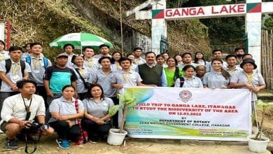 Itanagar: DNGC students go on Field Trip to Gyekar Sinyi to study rich floral