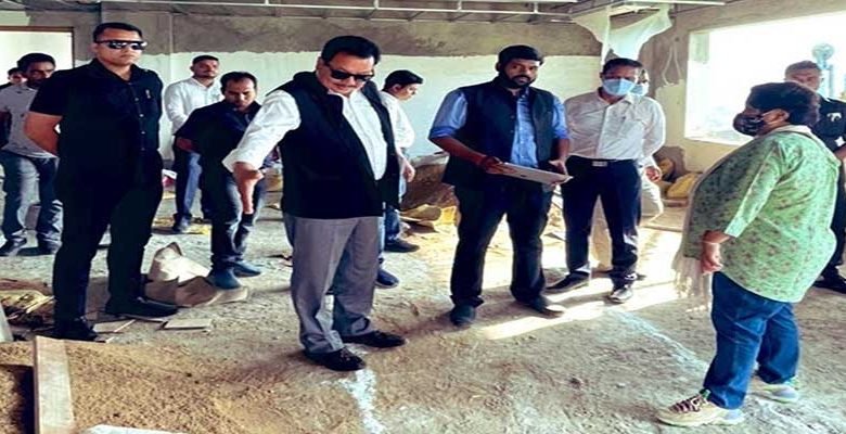 Chowna Mein inspects construction work of Arunachal Guest House in Guwahati