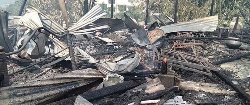 Itanagar: 12 houses, a Bollero Pickup burnt to ashes in P Sector