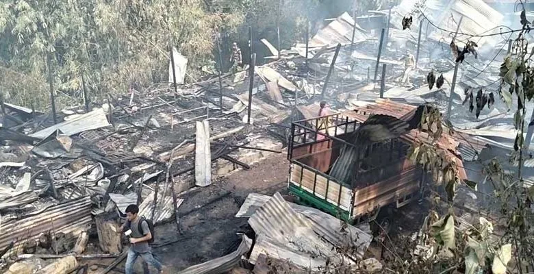 Itanagar: 12 houses, a Bollero Pickup burnt to ashes in P Sector