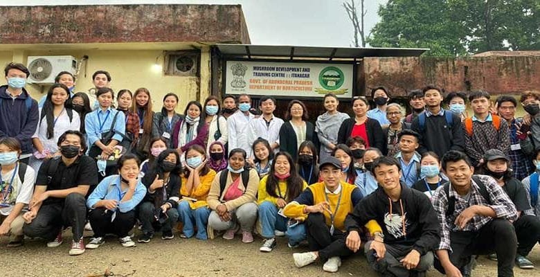 Itanagar: Botany Dept of DNGC visit Mushroom Development Centre