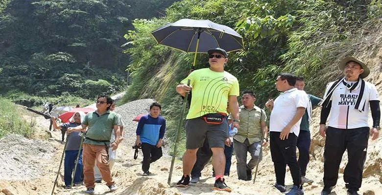 Itanagar: IMC Mayor inspected the site for construction of SWMP at Dapo Yarlo, Chimpu