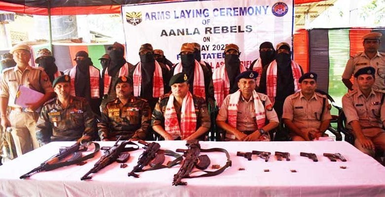 Assam: 13 AANLA cadres surrendered before security forces in Karbi Anglong