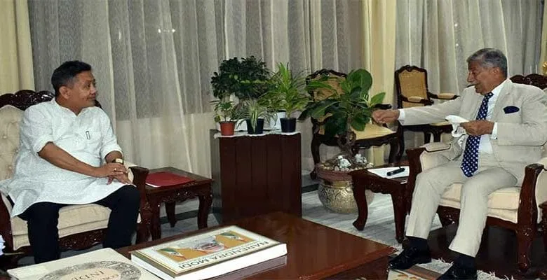Arunachal: Speaker PD Sona calls on the Governor BD Mishra