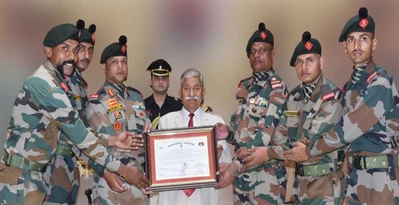 Arunachal: Governor presents Citation to 21 Madras Regiment