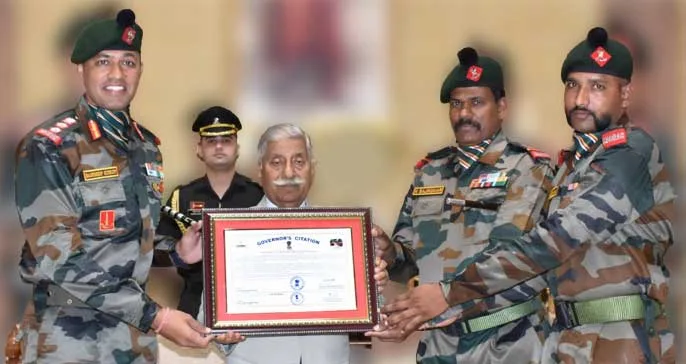 Arunachal: Governor presents Citation to 4 MADRAS