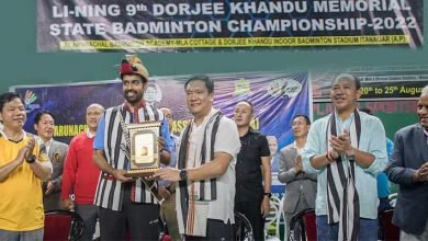   Padmabhushan, Dronacharya and Arjuna awardee, current coach of the national badminton team, Pullela Gopichand this morning declared open the Li-Ning 9th Dorjee Khandu Memorial State Badminton Championship 2022