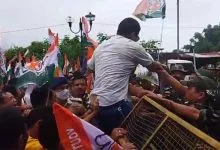 Arunachal: Congress protest at Rajbhawan in Itanagar