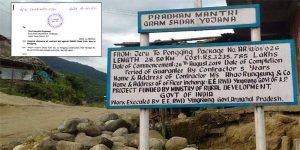 Arunachal: SAUSACMF alleges poor work on Jeru-Pongging PMGSY road