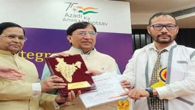 Arunachal: Gemar Padu awarded with Rashtriya Gaurav Award and Bharat Ratna Dr APJ Abdul Kalam Excellence Award