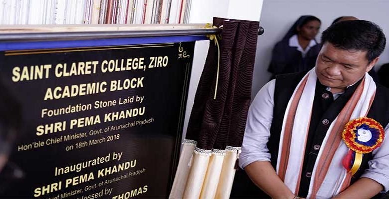 Arunachal CM inaugurates New Academic Blocks of Saint Claret College in Ziro
