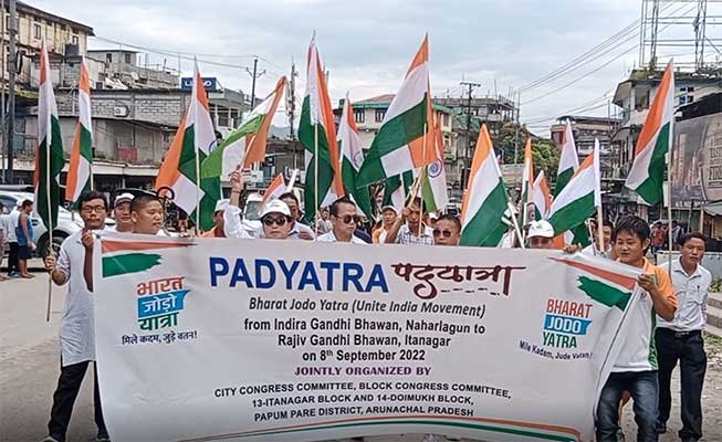 Arunachal: Congress organises padyatras as a part Bharat Jodo Yatra