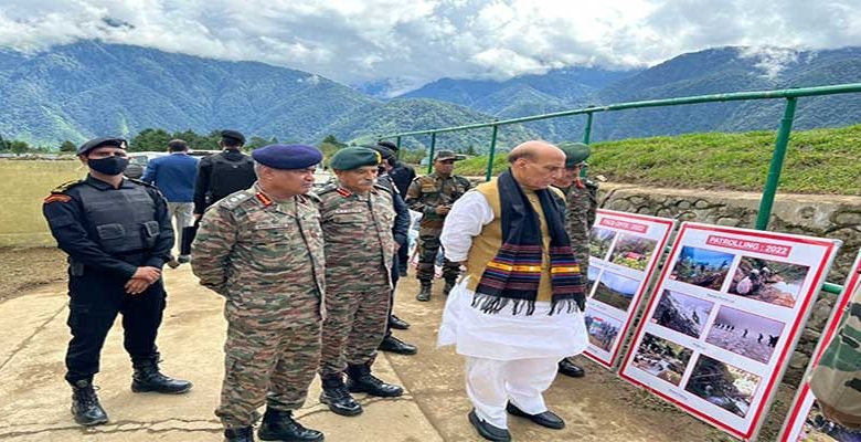 Raksha Mantri Rajnath Singh visits forward areas of 3 Corps in Arunachal Pradesh