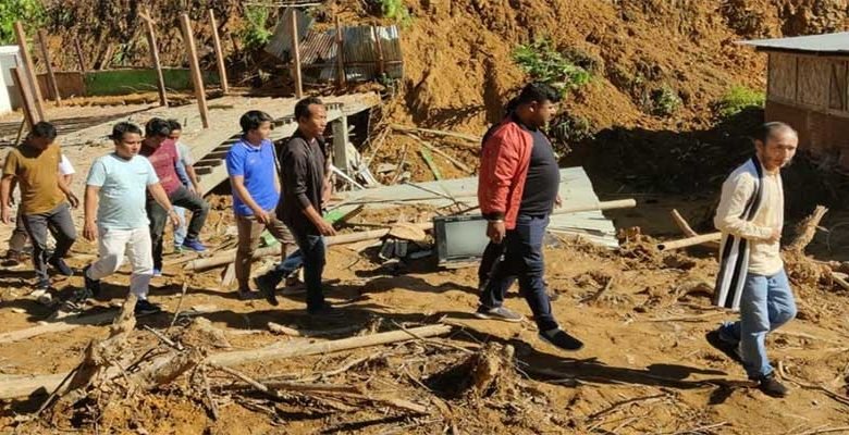 Arunachal: APYC Team Visit Cloud Burst affected area Yangte