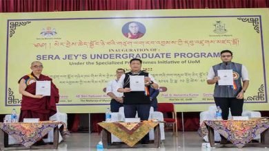 Pema Khandu today launches the BA Honours programme at Sera Jey Monastic University for Advanced Buddhist Studies and Practice, in Karnataka,