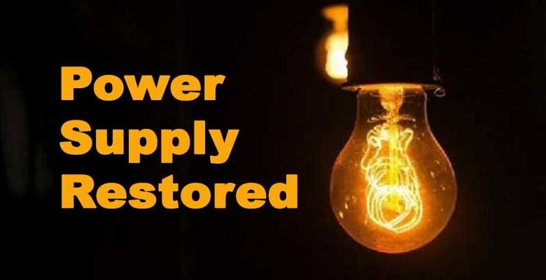 Arunachal: Power Supply restored from Kamle to Namsai
