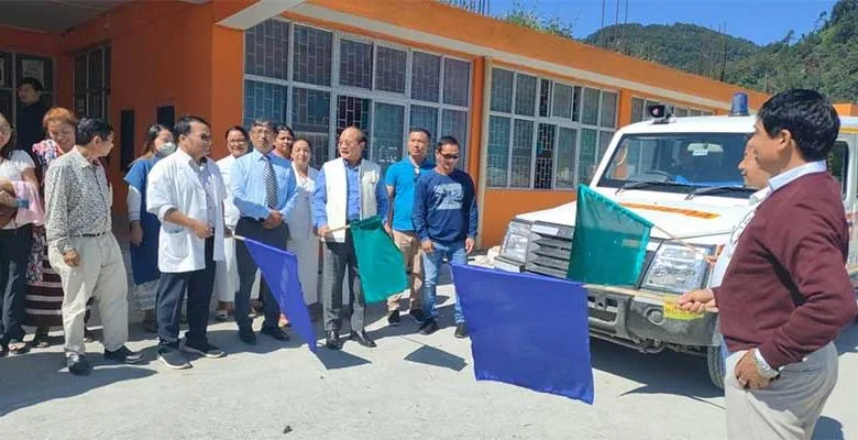 Arunachal: Nabam Tuki flags off Ambulance donated by NEEPCO