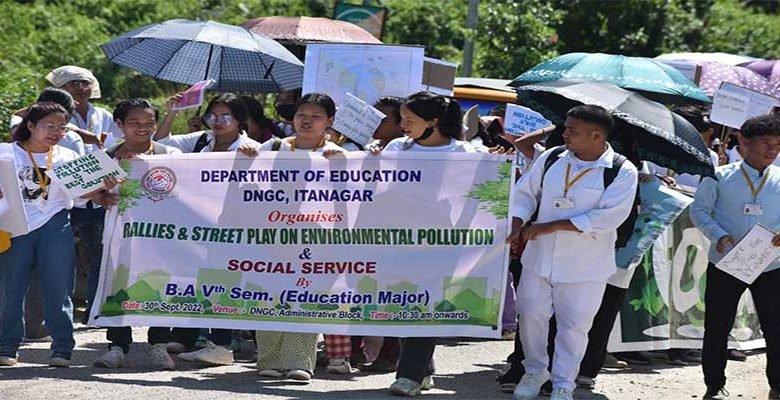Arunachal: DNGC Organizes Rallies on Environmental Pollution