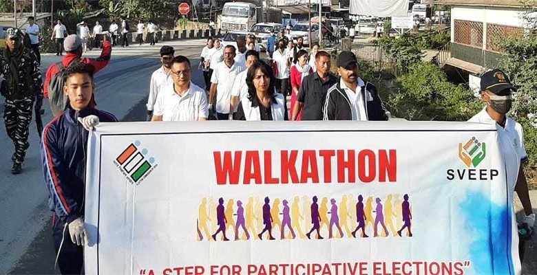 Arunachal: Walkathon cum plogging program held to mark the Draft publication of Electoral roll day