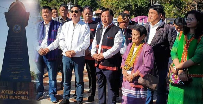 Arunachal: Tapir Gao unveils Jotem-Joran war memorial at Bongal Yapgo