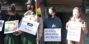 Himachal Pradesh: Tibetan refugees protest against Chinese aggression in Tawang