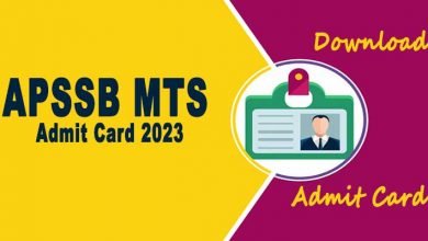 APSSB MTS Admit Card 2023, Download right now