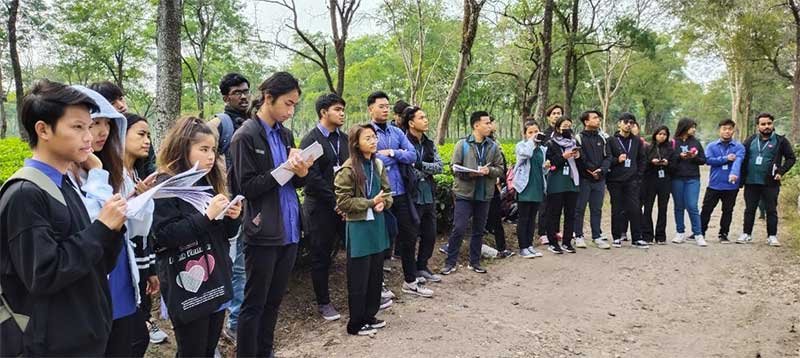 The Students of College of Horticulture and Forestry and College of Agriculture, Central Agricultural University, Arunachal Pradesh visited to Donyi Polo Tea Garden