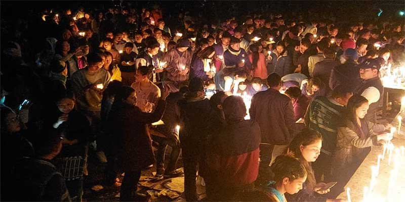 Arunachal: GWS takes out candle light march to pay homage to Tumi Gangkak