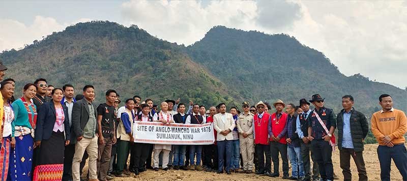 Arunachal: Tai Tagak visits Anglo-Wancho War site of 1875 at Ninu