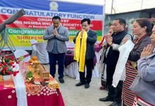 Arunachal: Tuting Memba Welfare Society felicitate new President Pema Darjee Khochi