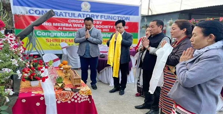 Arunachal: Tuting Memba Welfare Society felicitate new President Pema Darjee Khochi