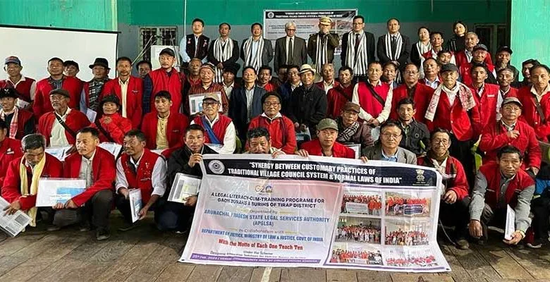 Arunachal: APSLSA & DOJ organise Legal Literacy Training for GBs at Tirap