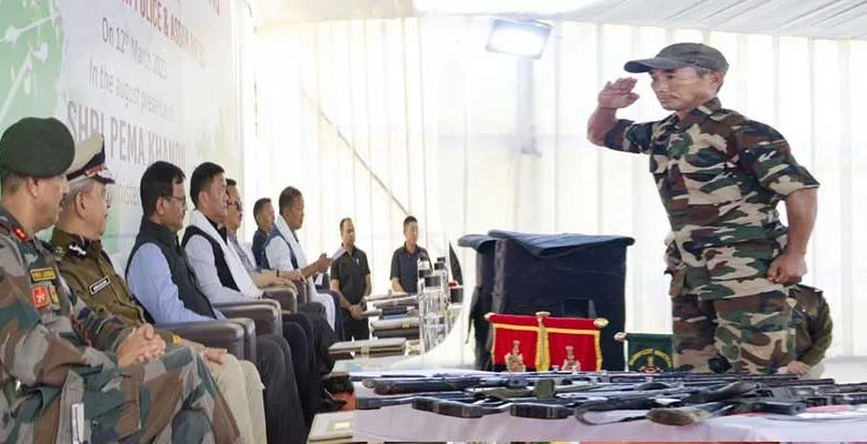 Arunachal: 14 ENGG cadres surrender before CM Pema Khandu
