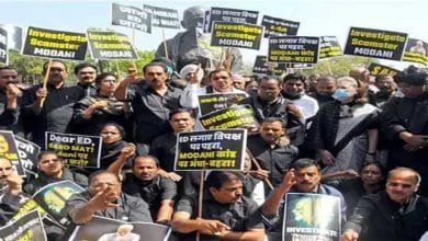 Opposition MPs Dressed in black, stage protest over Adani issue, Rahul Gandhi’s disqualification