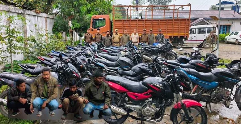 Arunachal: Namsai Police arrested 4 bike-lifters, recovered 26 stolen two-wheelers