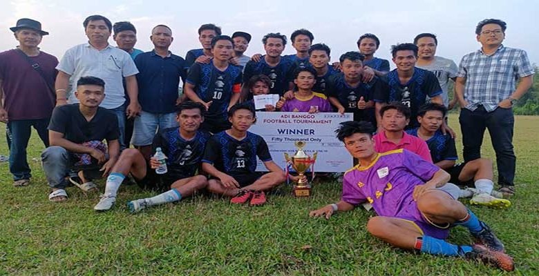 Arunachal: Ledum village lifts the trophy of Adi Banggo Football Tournament by beating Borguli by 2-1
