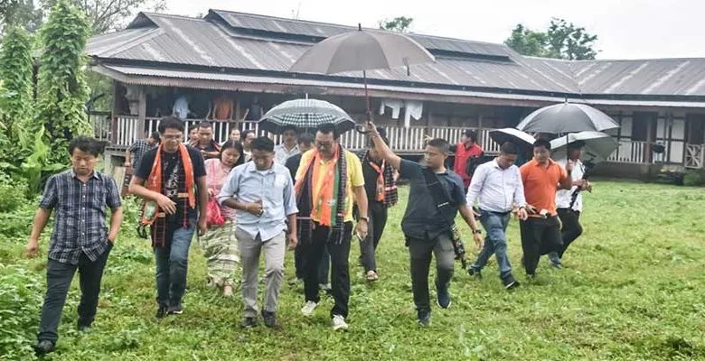 Arunachal: Chowna Mein conducts door-to-door campaign at Chowkham Assembly Constituency as part of Maha Jan Sampark Abhiyan
