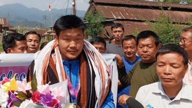 Arunachal: National Arm-Wrestling medal winner Koj Rissang felicitated