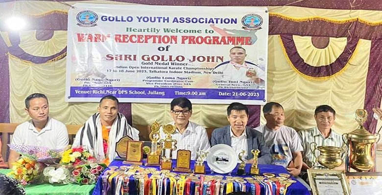 Arunachal: GYA organsied a grand reception for Gollo John
